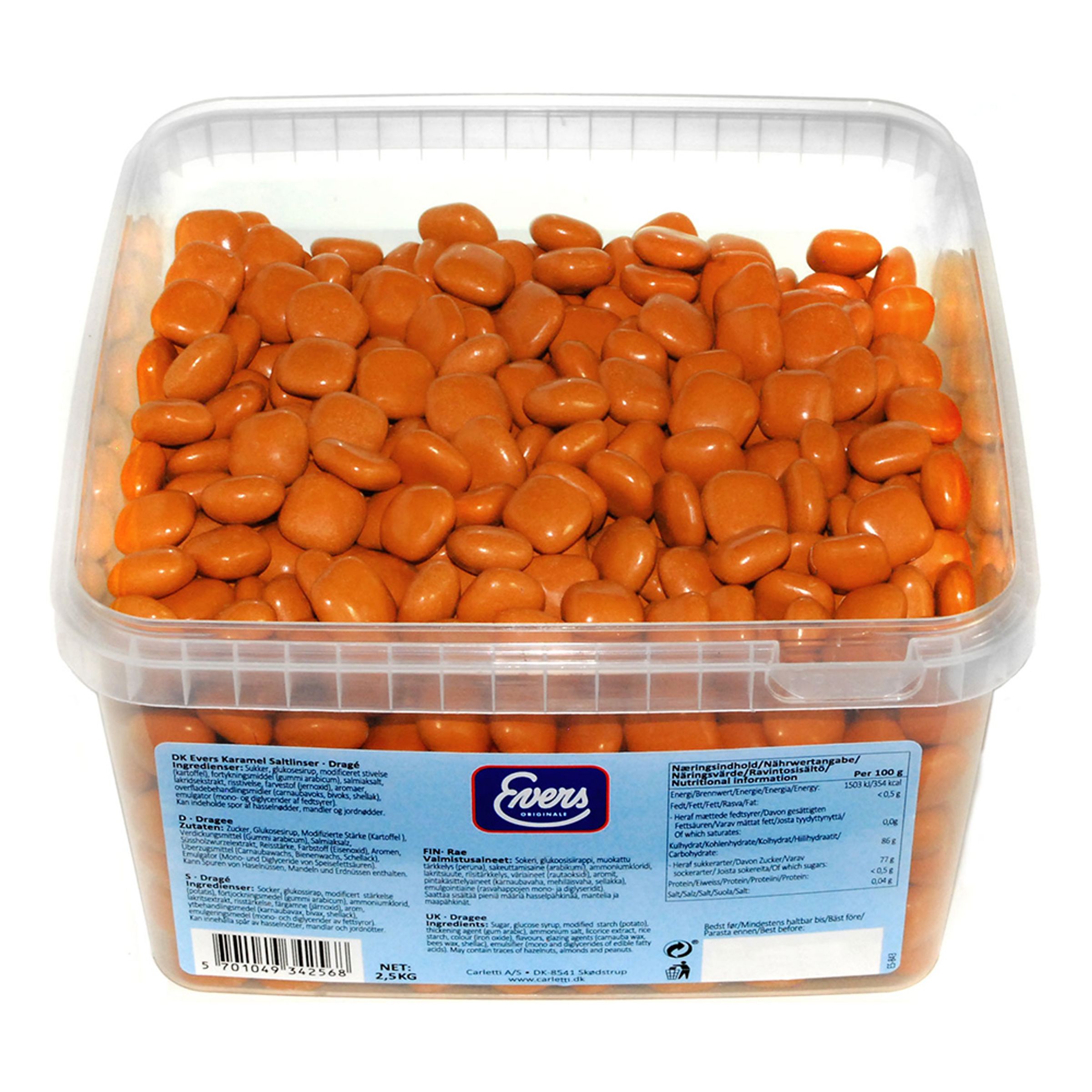 Carletti Karamel Saltlinser Økonomipakke - 2,5 kg