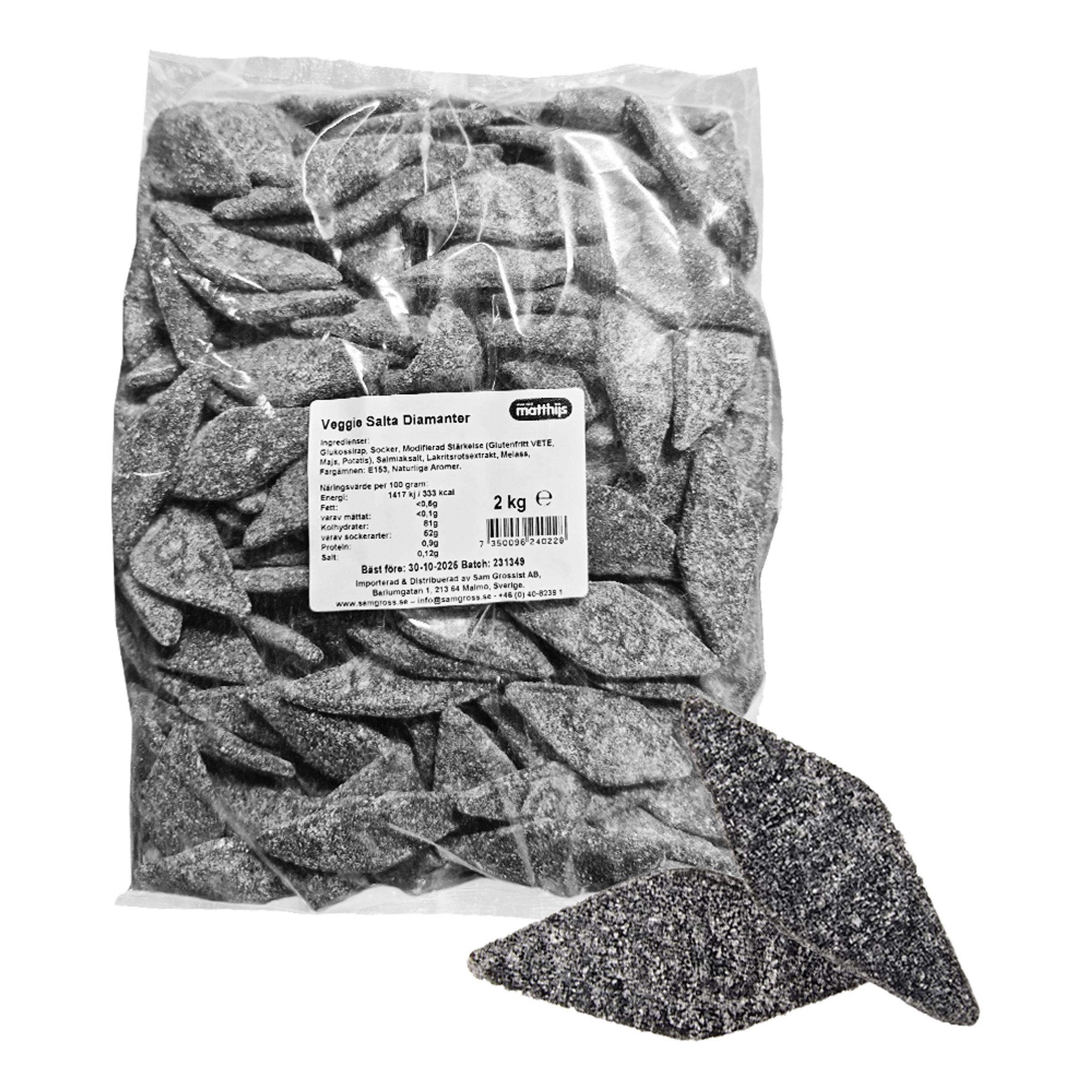 Saltede Diamanter Økonomipakke - 2 kg