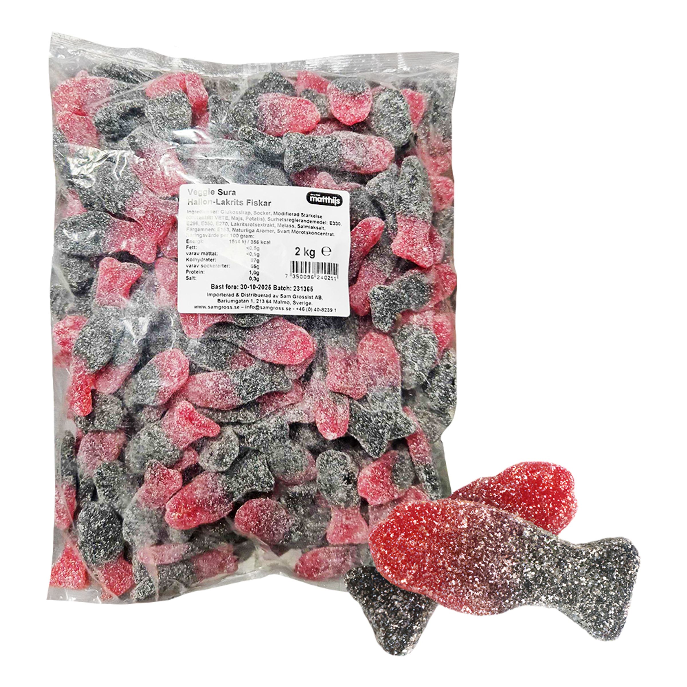 Sure Hindbær-/Lakridsfisk Økonomipakke - 2 kg