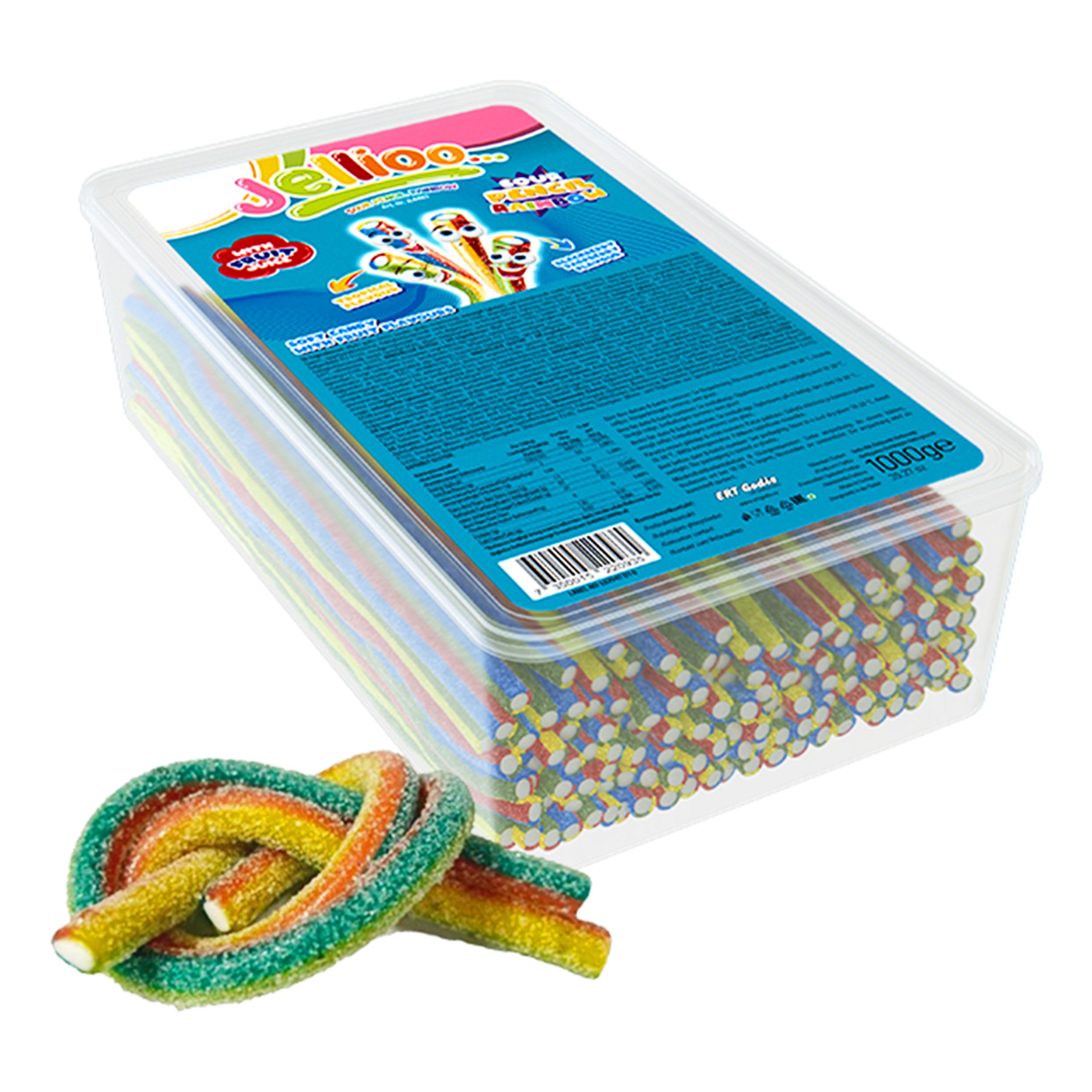 Sour Pencil Rainbow Økonomipakke - 1 kg