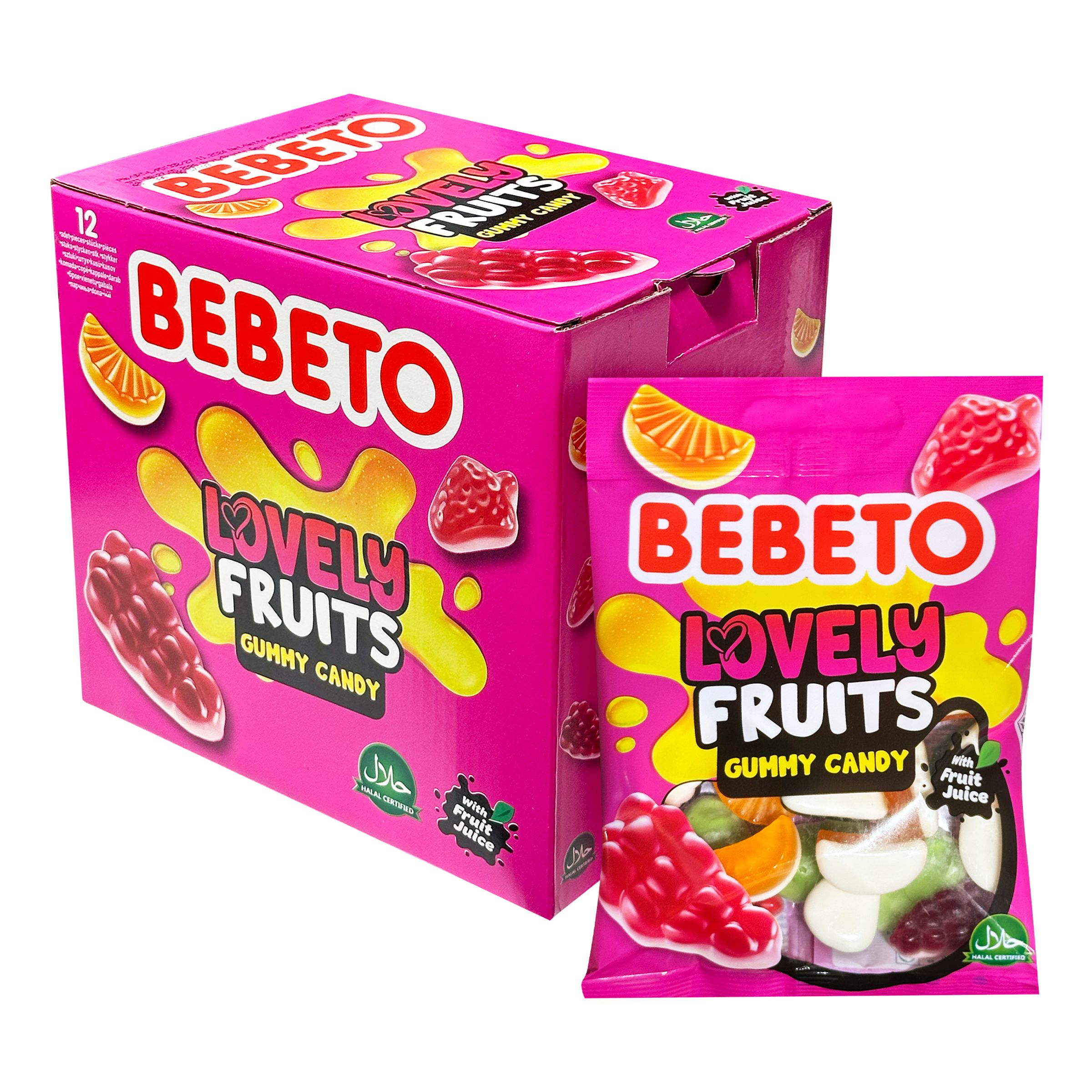 Bebeto Lovely Fruit Storpak - 12-pak