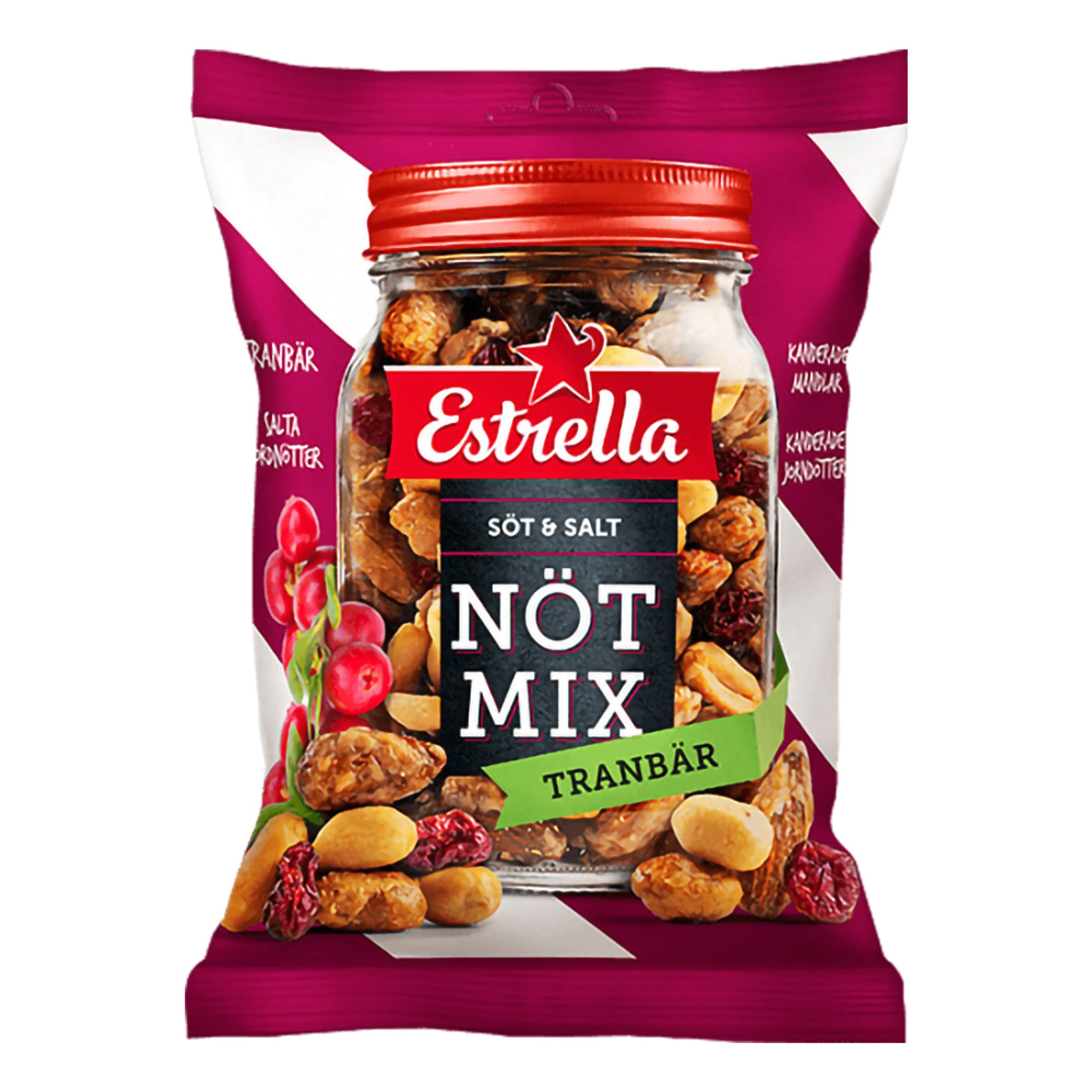 Estrella Nøddemix Tranebær - 175 gram