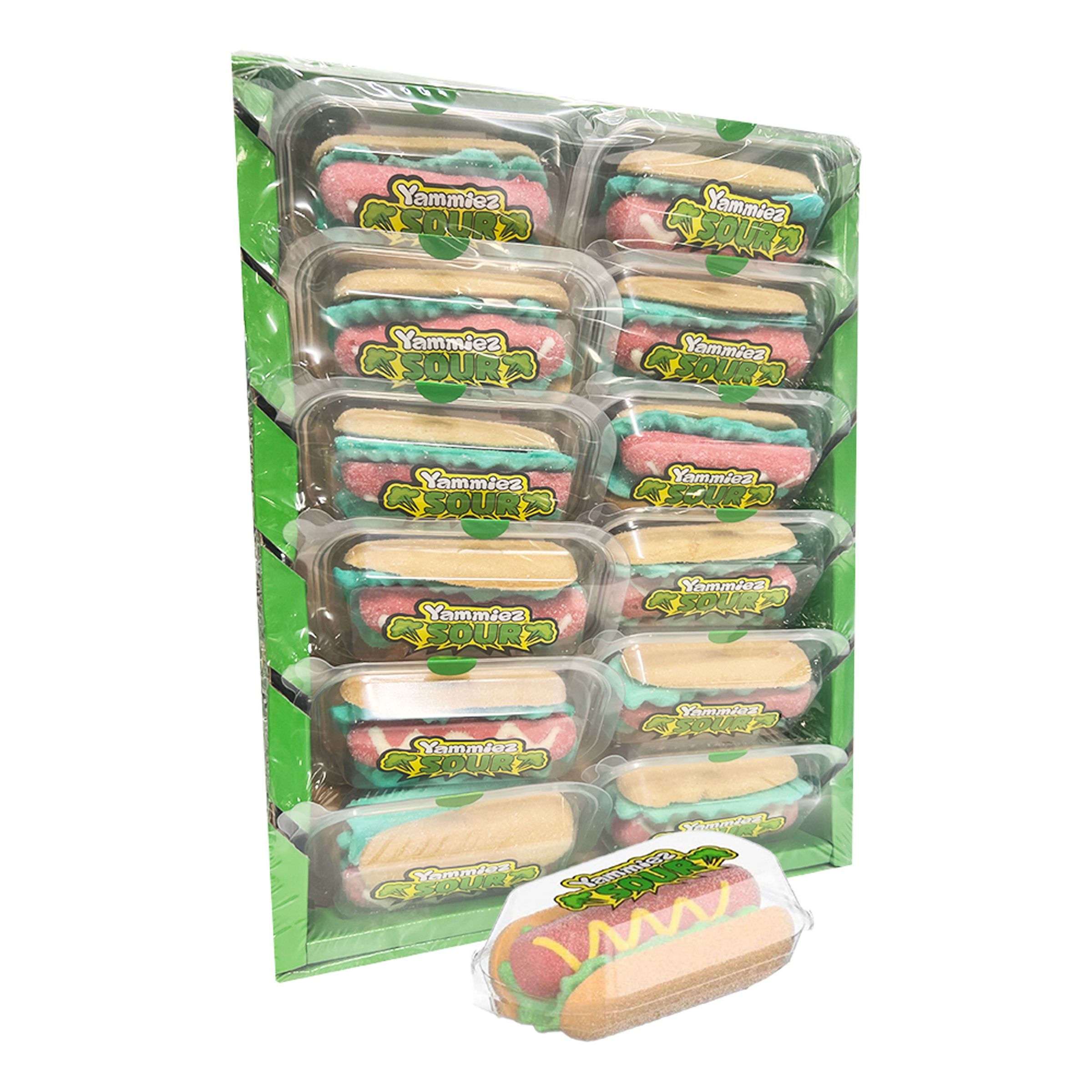 Yammiez Mallow Sour Hot Dog Økonomipakke - 12-pak