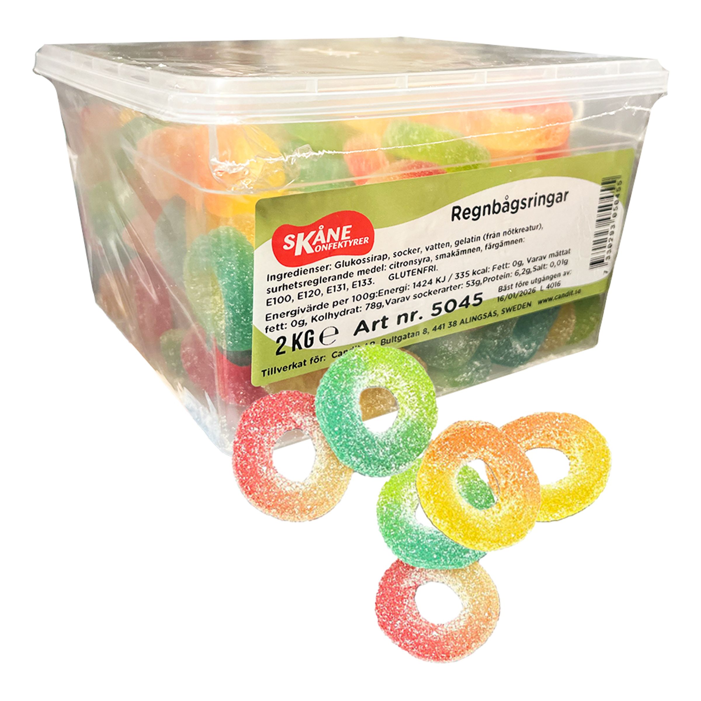 Regnbueringe Økonomipakke - 2 kg