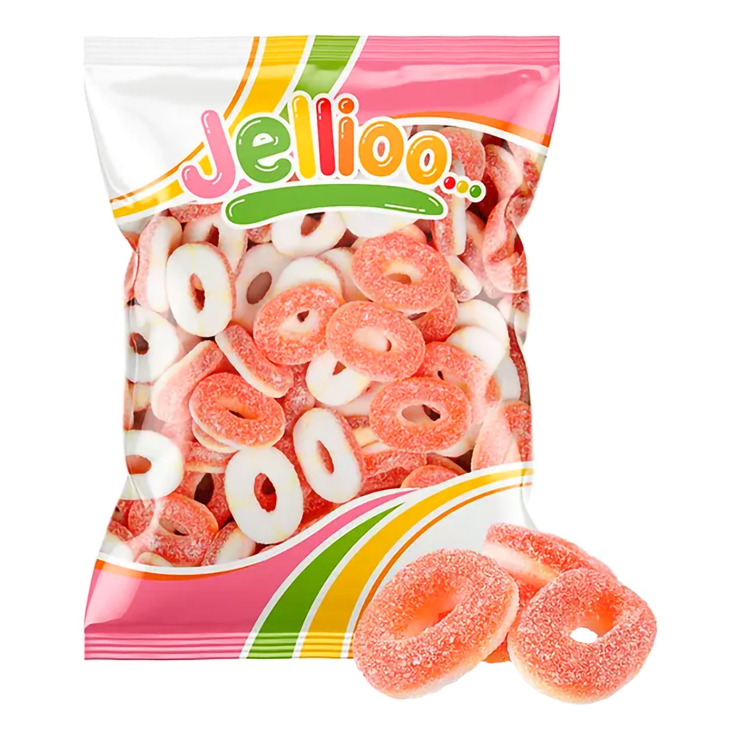 Peach Rings Økonomipakke  - 1 kg