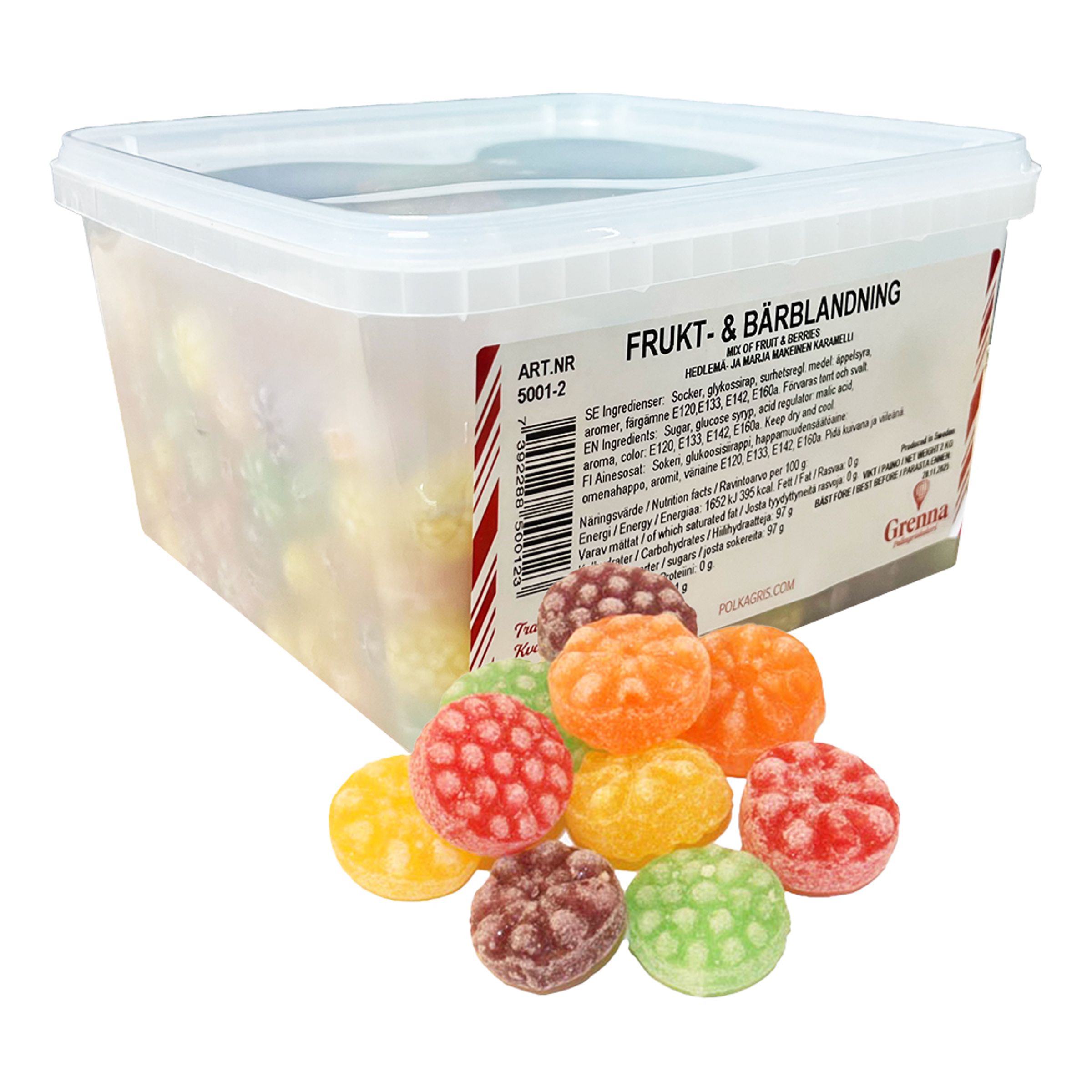 Frugt & Bærblanding - 2 kg