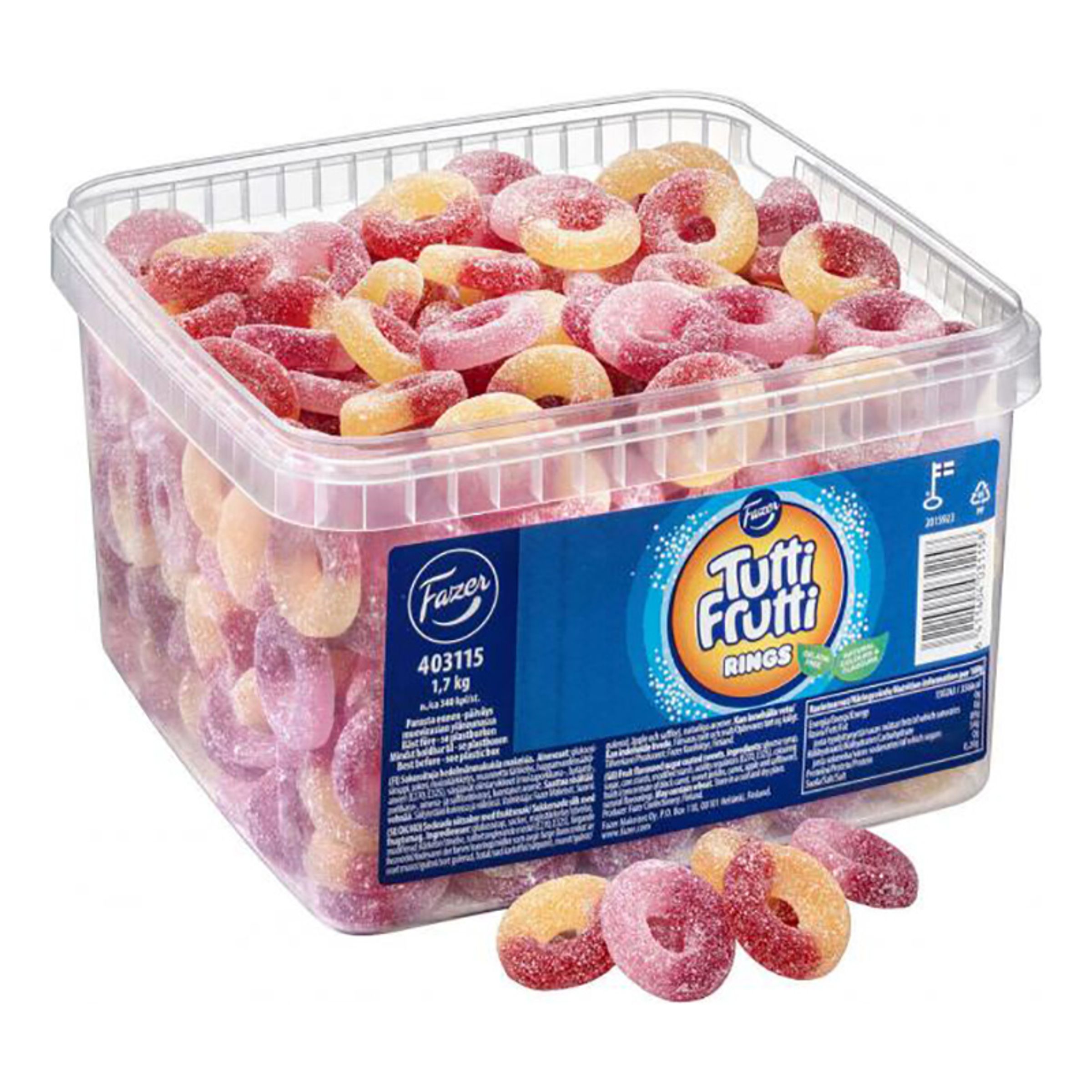 Tutti-Frutti Ringe Slik - 1,7 kg
