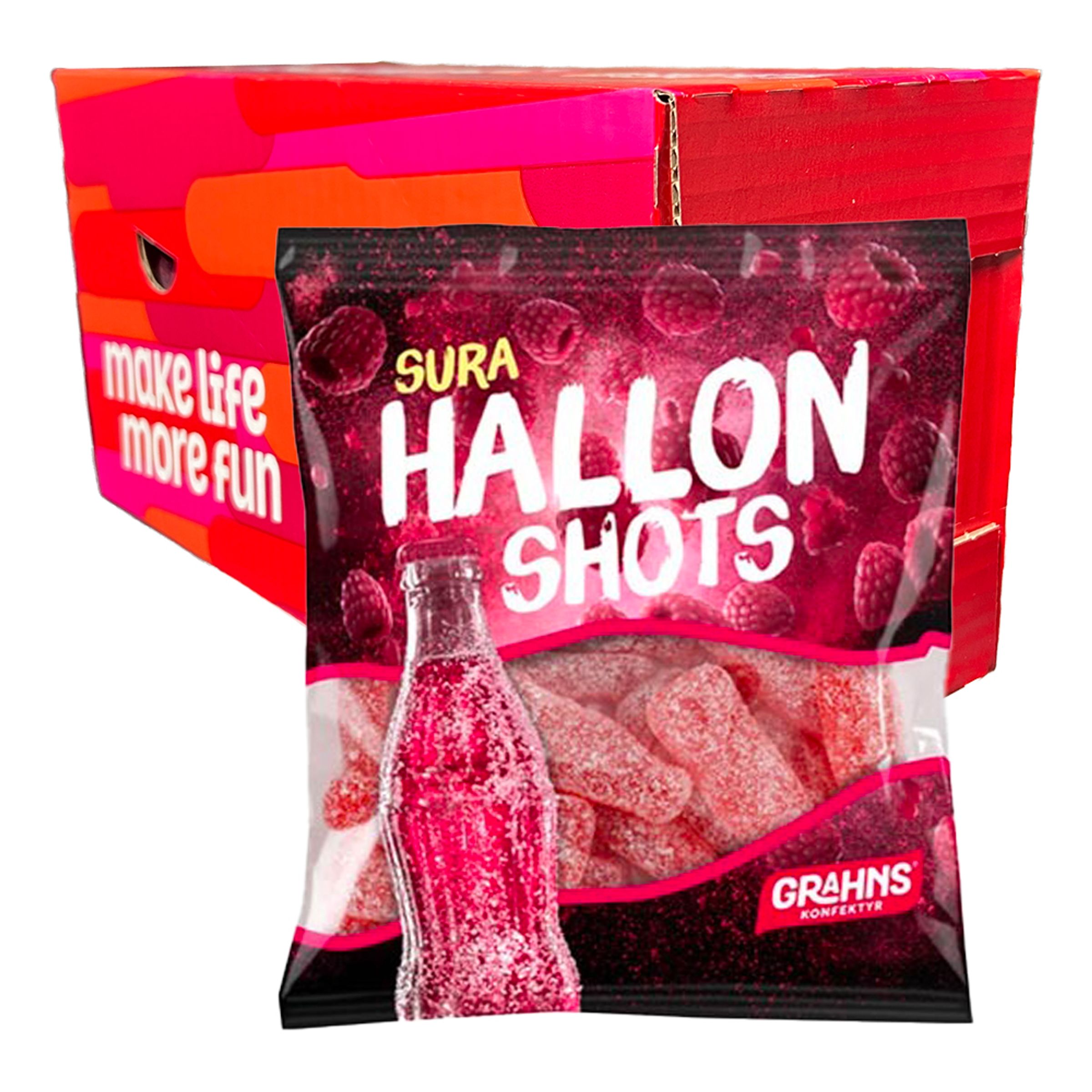 Sure Hindbærshots Storpak - 14-pak