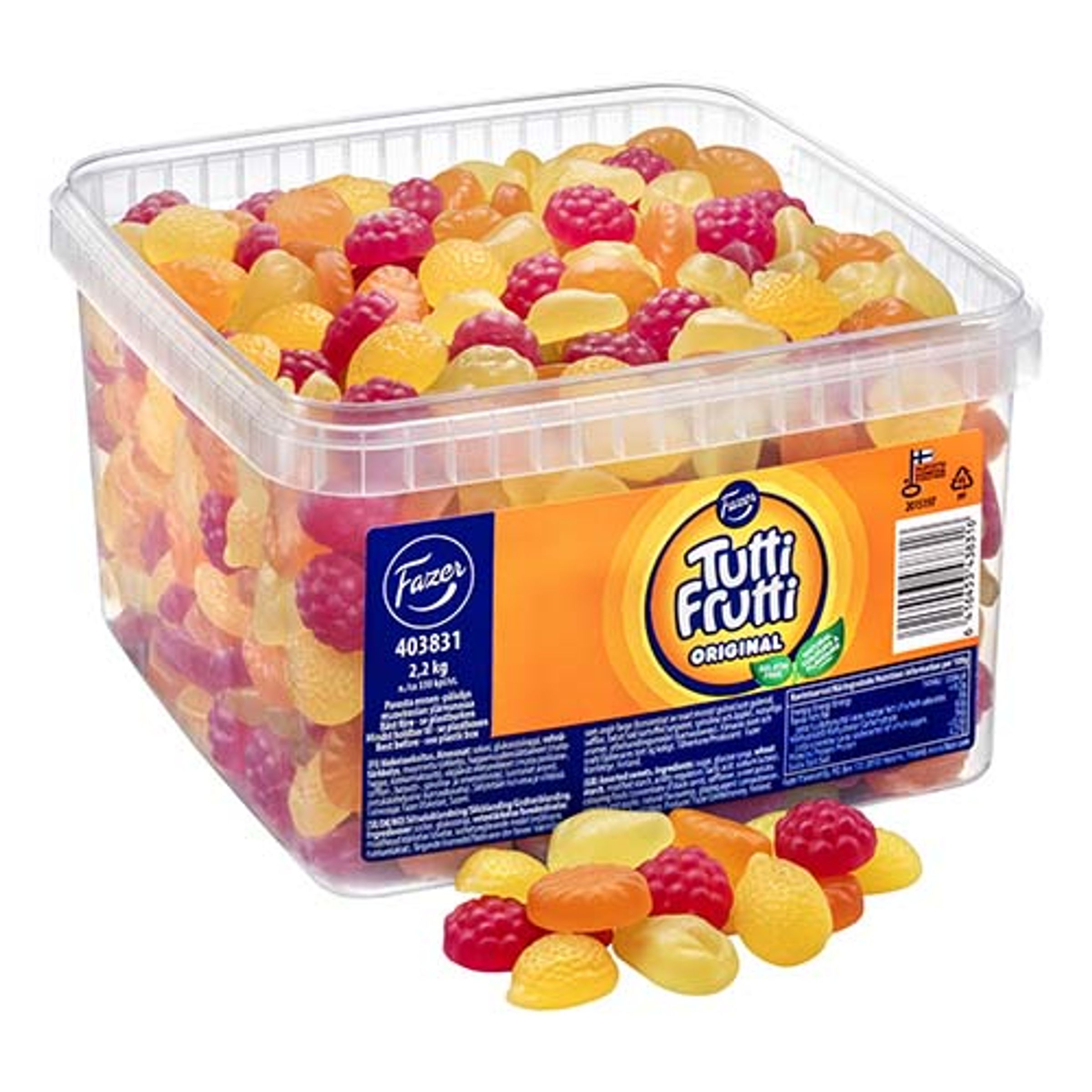 Tutti-Frutti Original Løs vægt i Beholder - 2.2 kg
