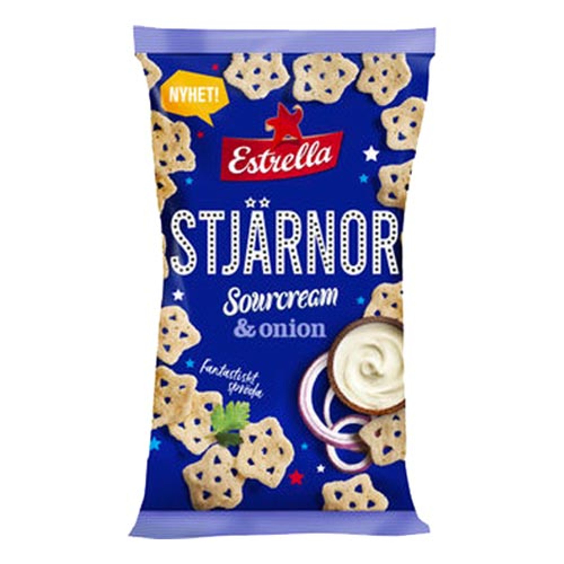 Estrella Stjerner Sourcream & Onion - 85 gram
