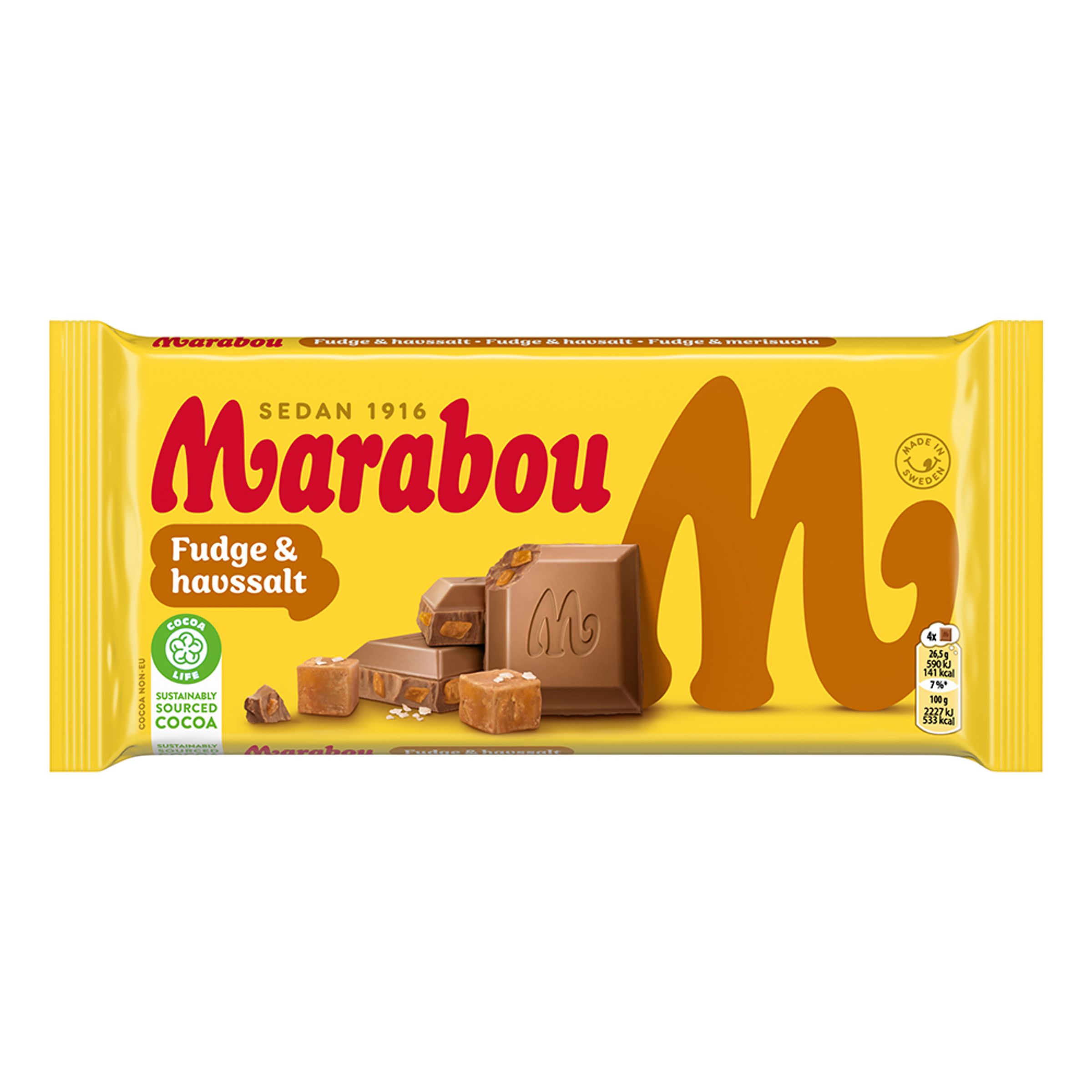 Marabou Fudge & Havsalt Chokolade - 185 gram