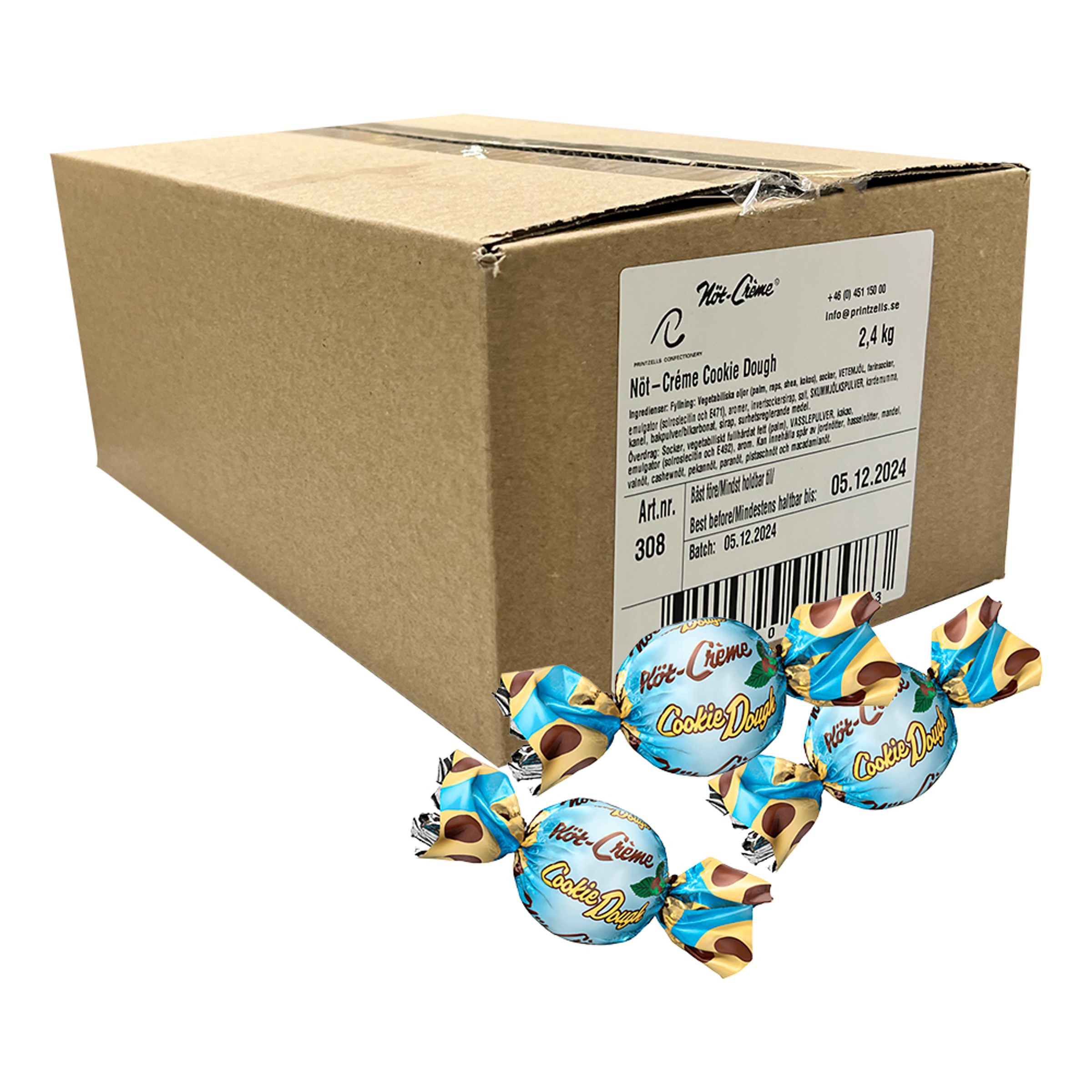 Nöt-Crème Cookiedough Kugler Økonomipakke - 2,4 kg