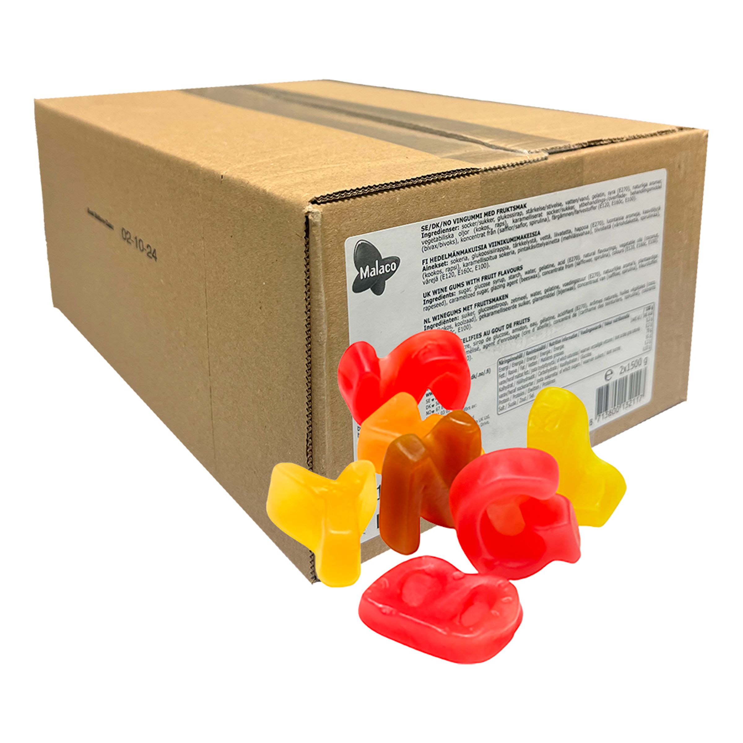 Malaco Fruity Letters Økonomipakke - 3 kg