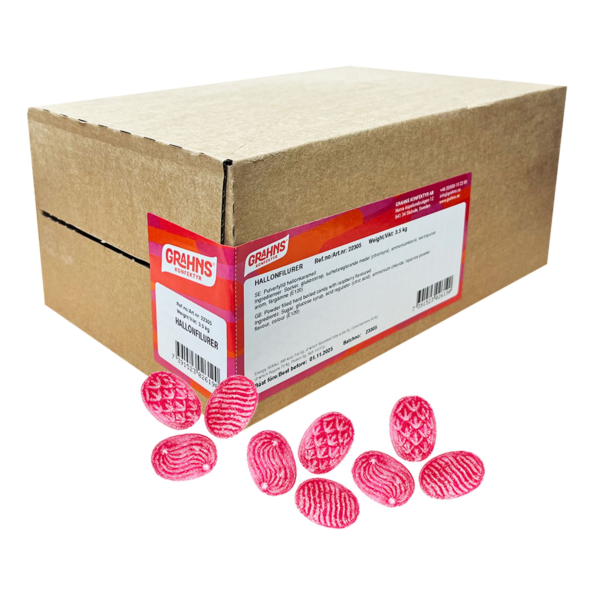 Hindbærfilurer Økonomipakker - 3,5 kg