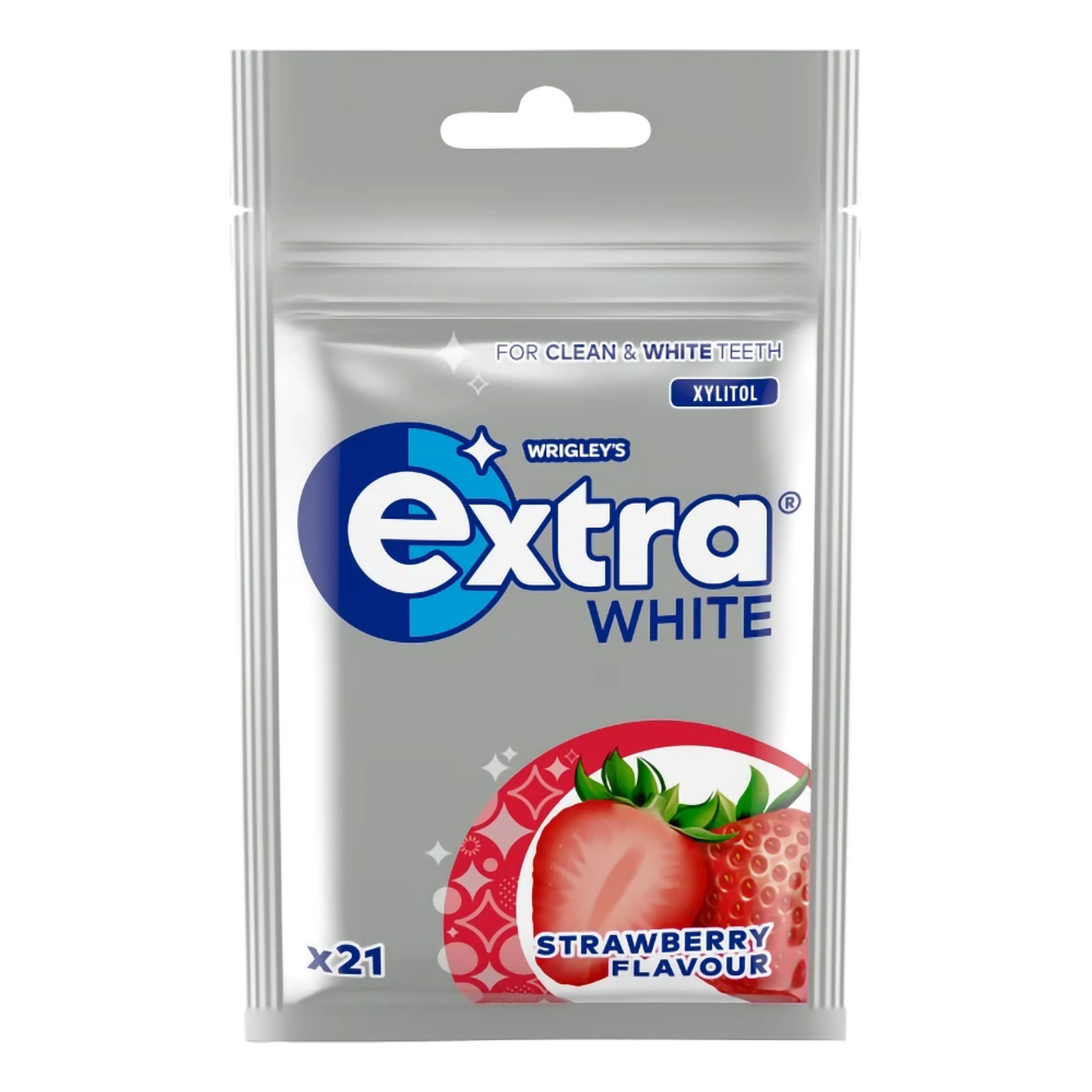 Extra White Strawberry Tyggegummi - 29 gram