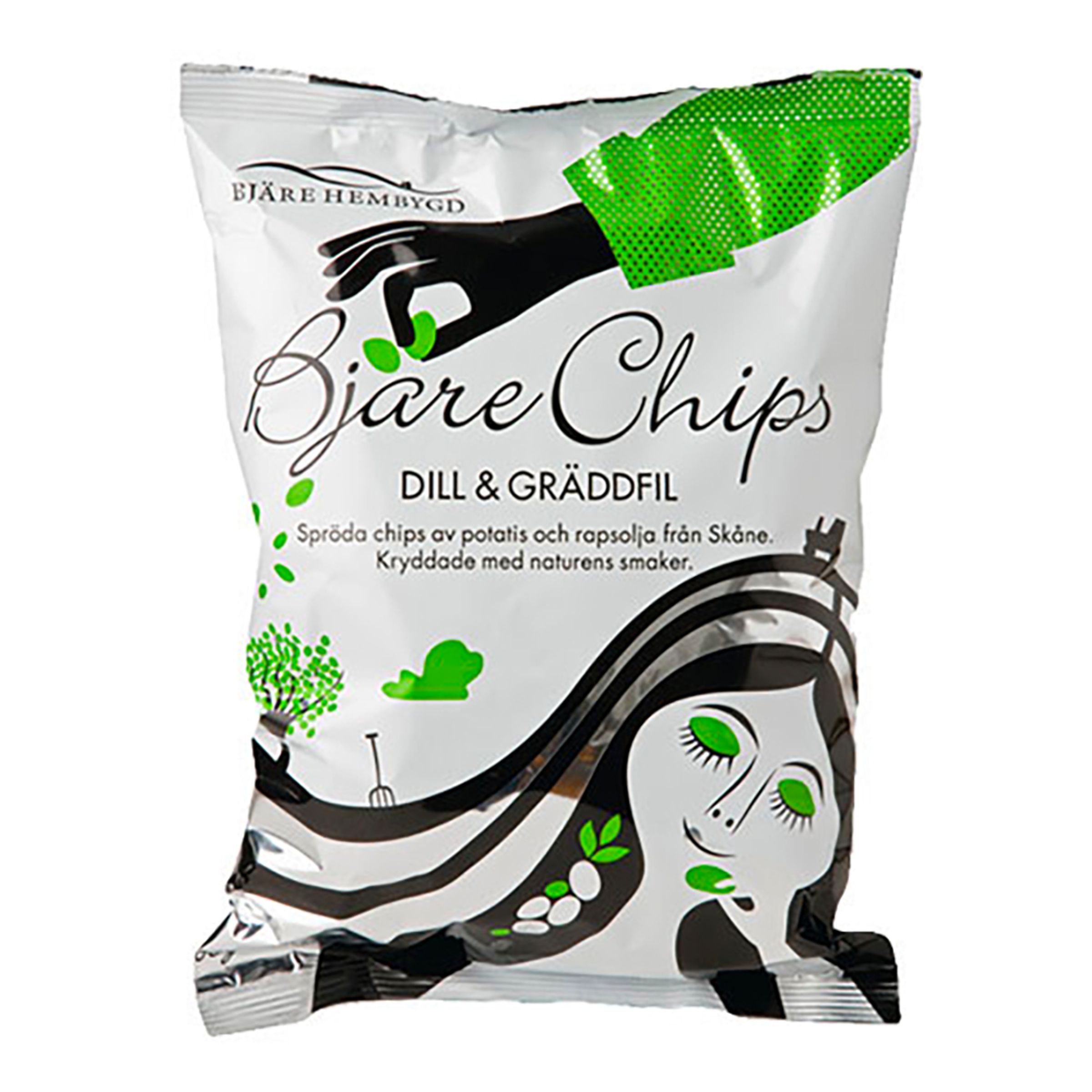 Bjäre Chips Dild og Creme Fraiche - 200 gram