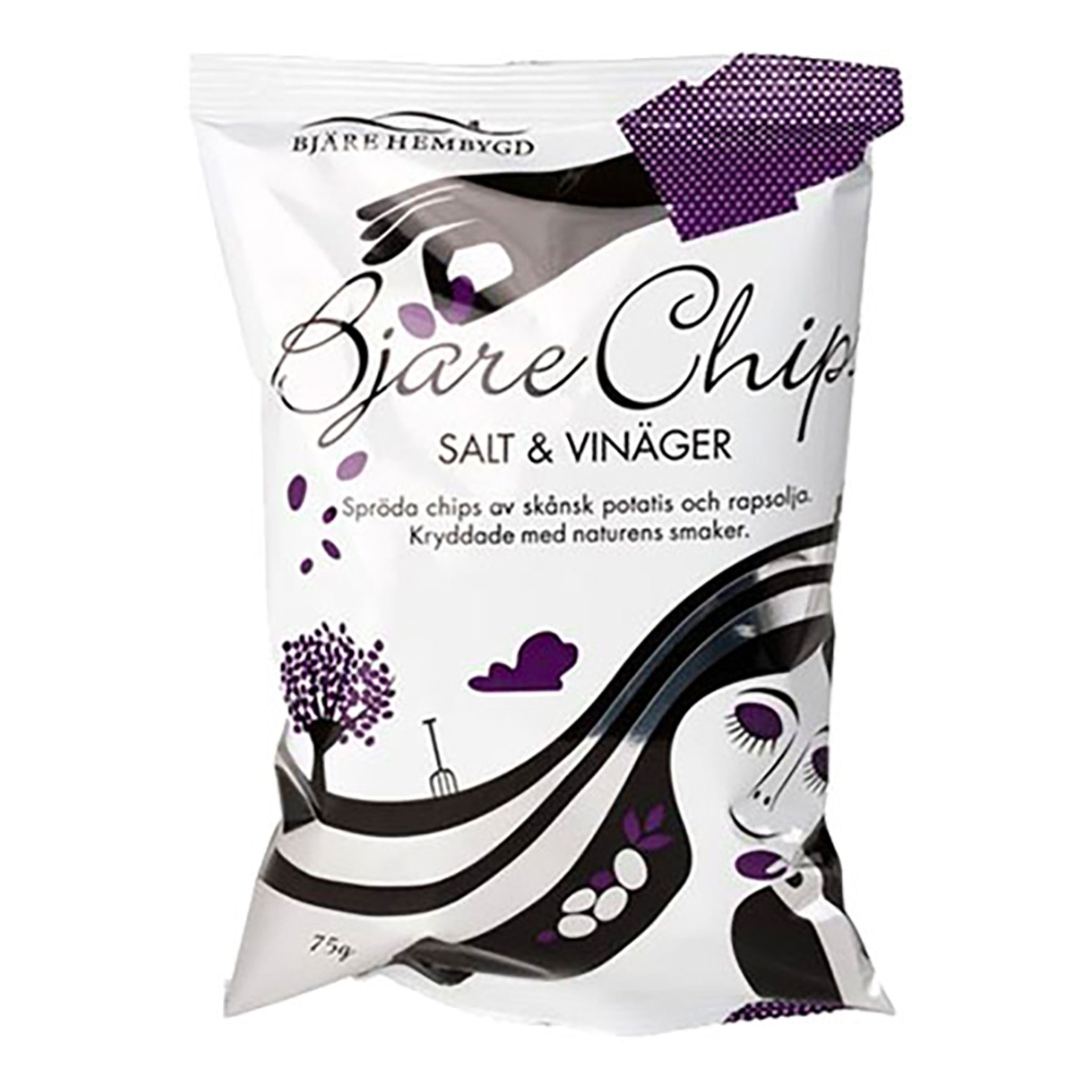 Bjäre Chips Salt og Eddike - 200 gram