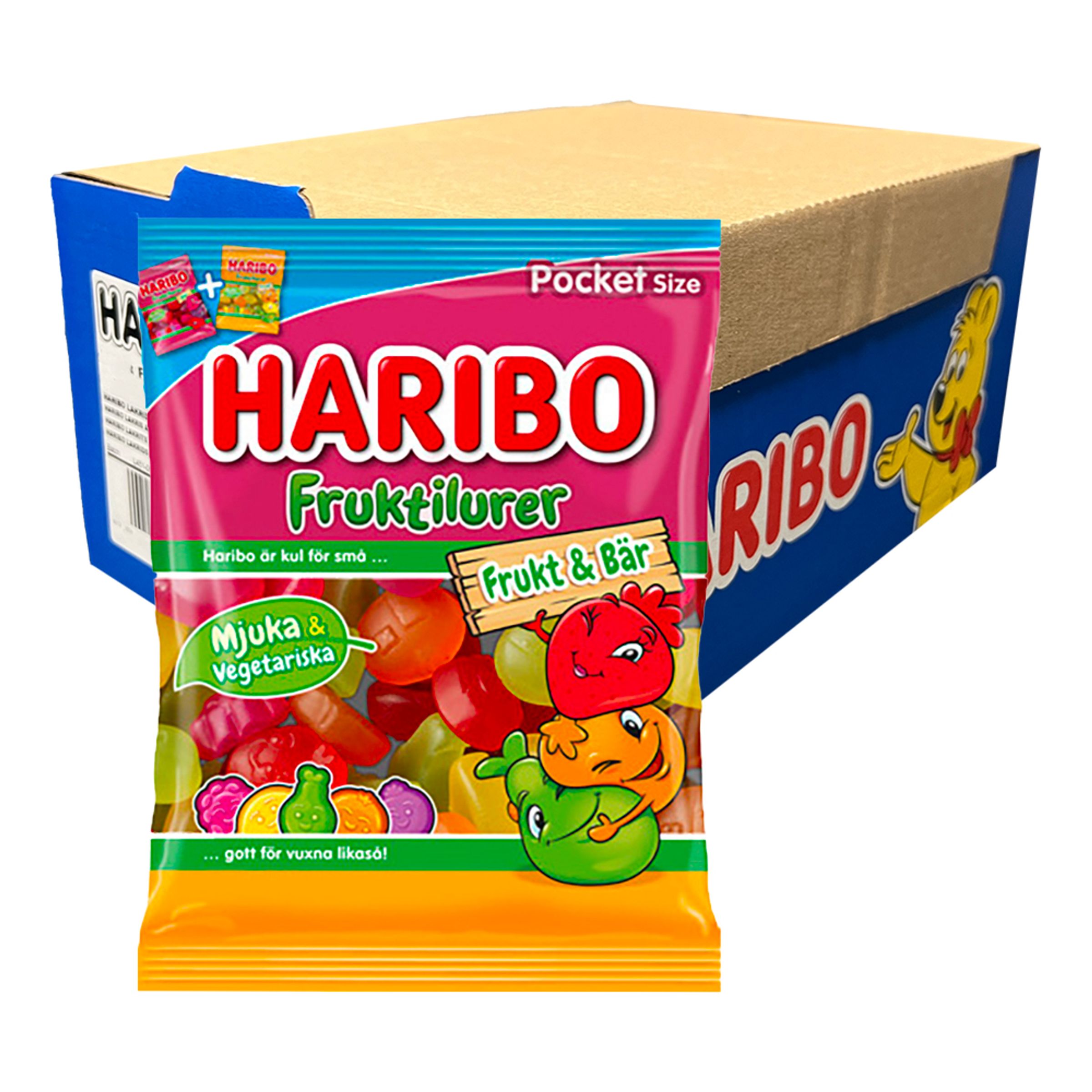 Haribo Fruktilurer Frugt & Bær Storpak - 24-pak