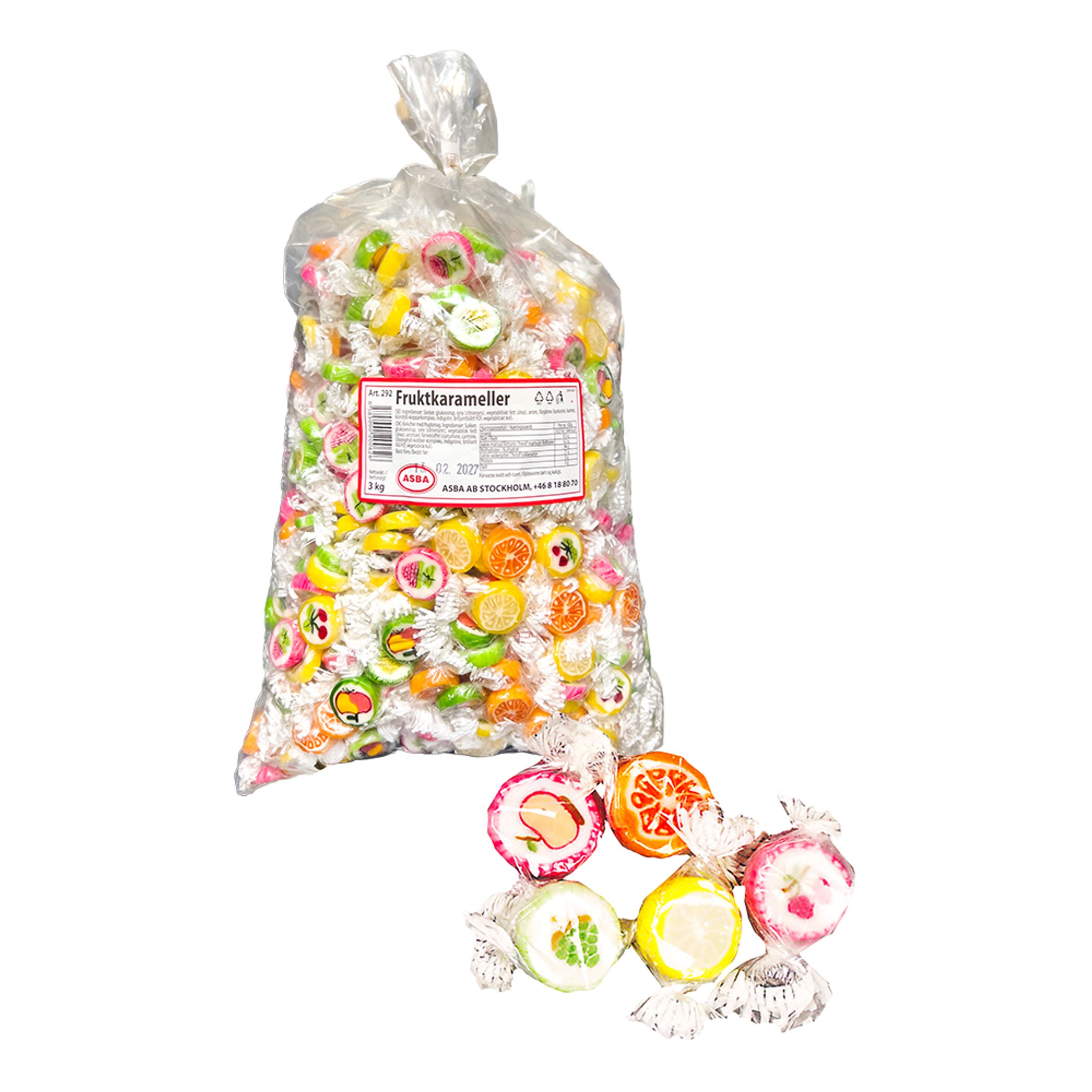 Frugtkarameller Økonomipakke - 3 kg