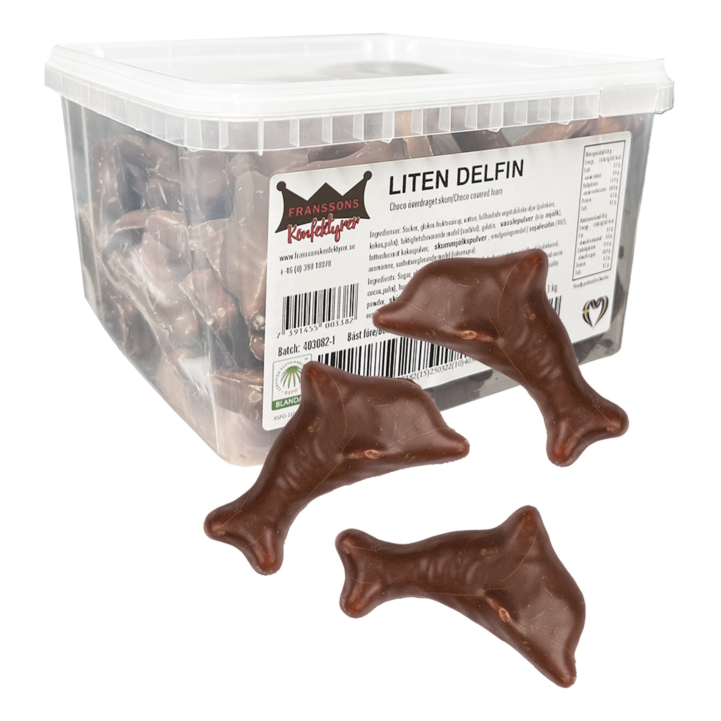 Lille Chokoladedelfin Økonomipakke - 1,1 kg