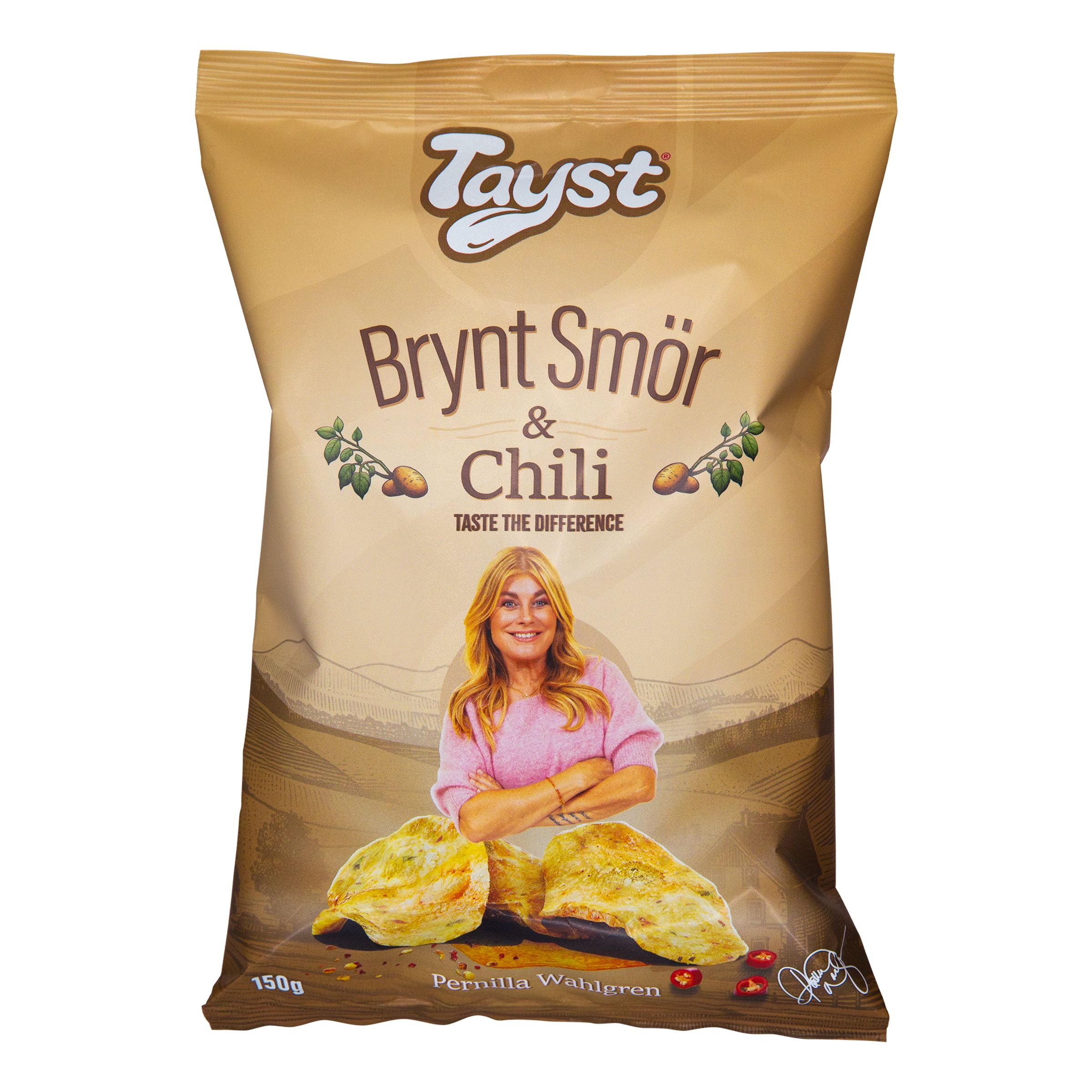 Tayst Brunet Smør & Chili Chips - 150 gram