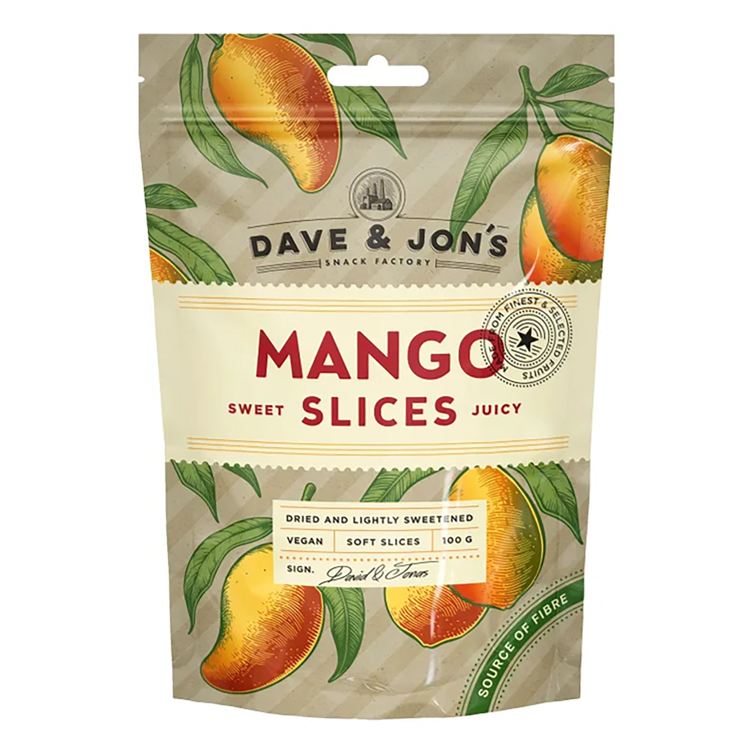 Dave & Jon's Tørret Mango - 100 gram