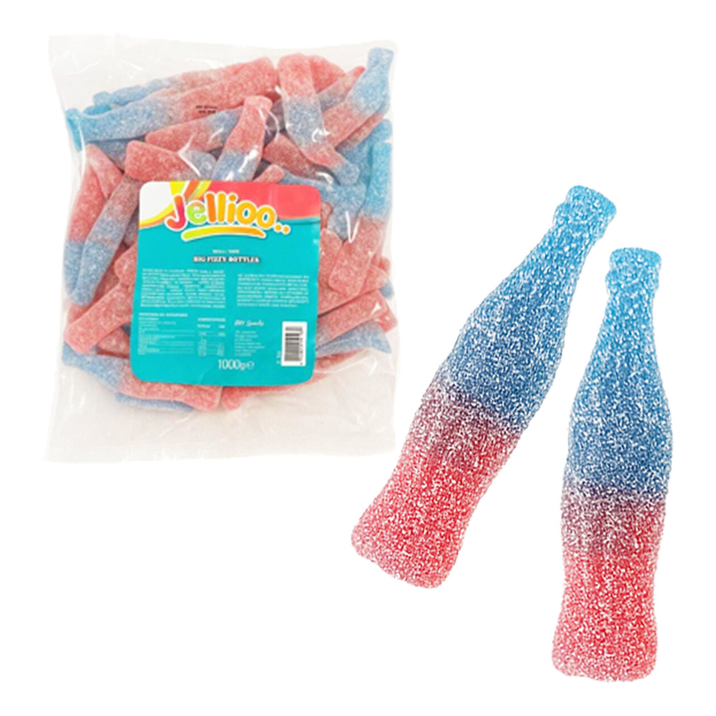Jellioo Big Fizzy Bottle Økonomipakke - 1 kg