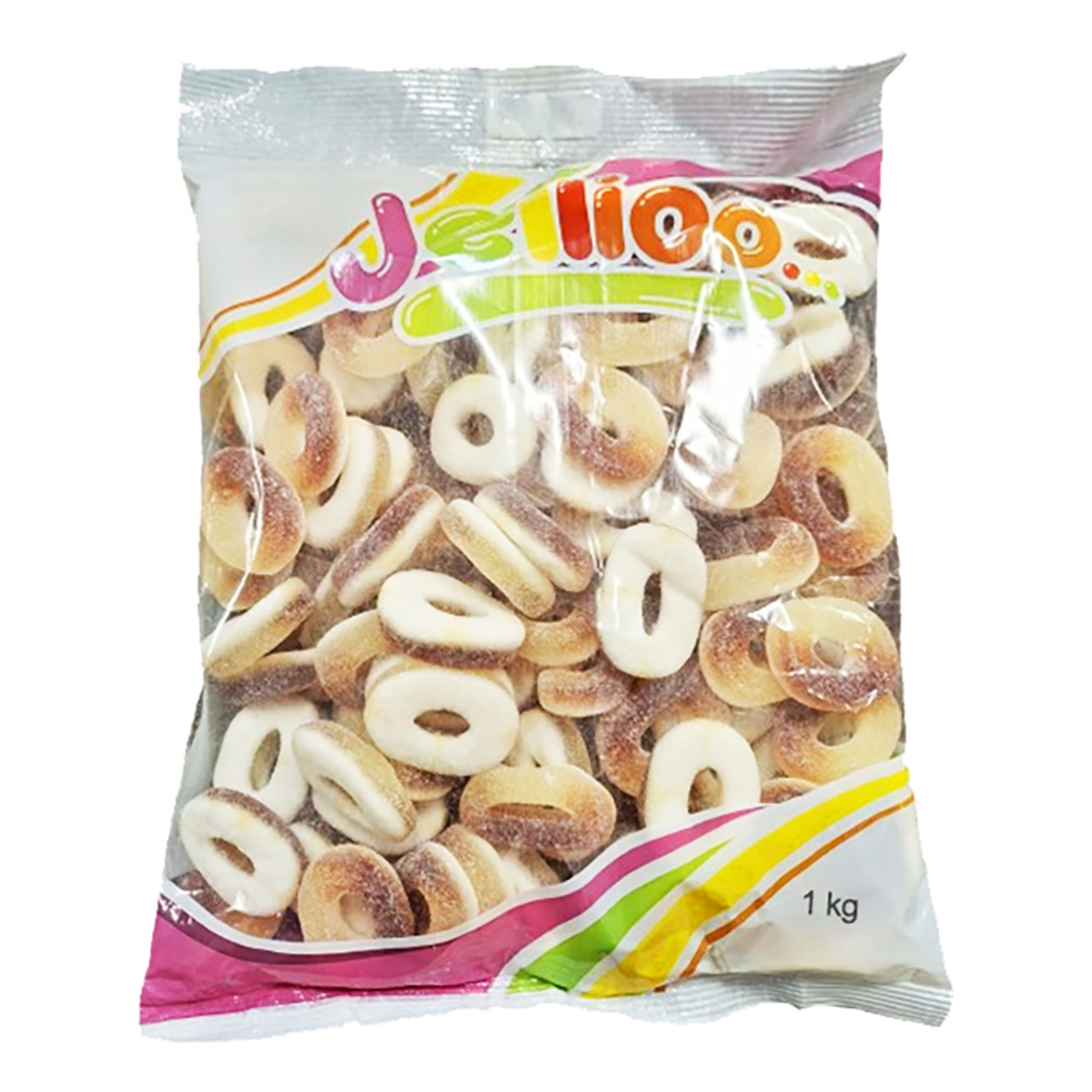 Jellioo Sour Cola Rings Økonomipakke - 1 kg