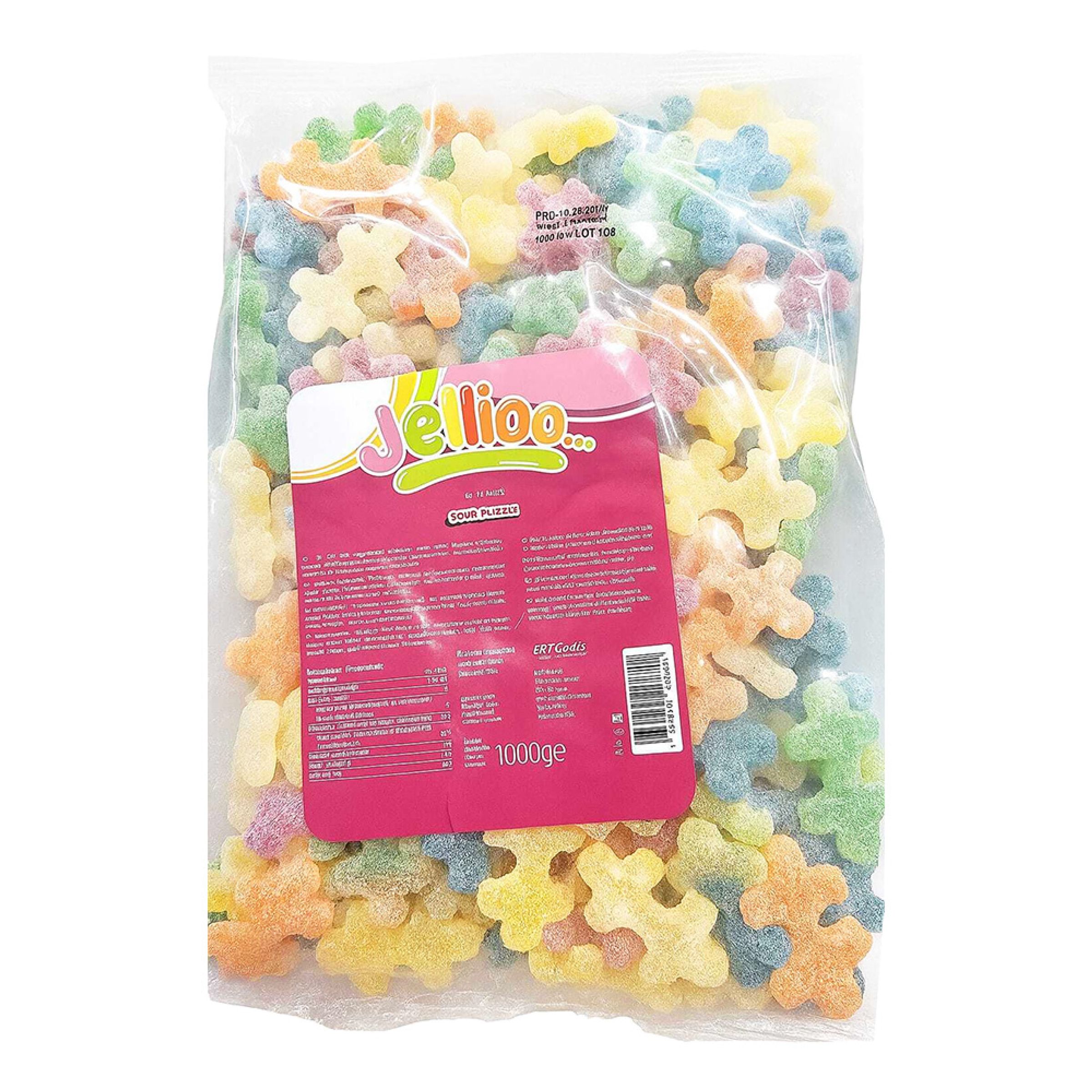 Jellioo Puzzle Sour Økonomipakke - 1 kg