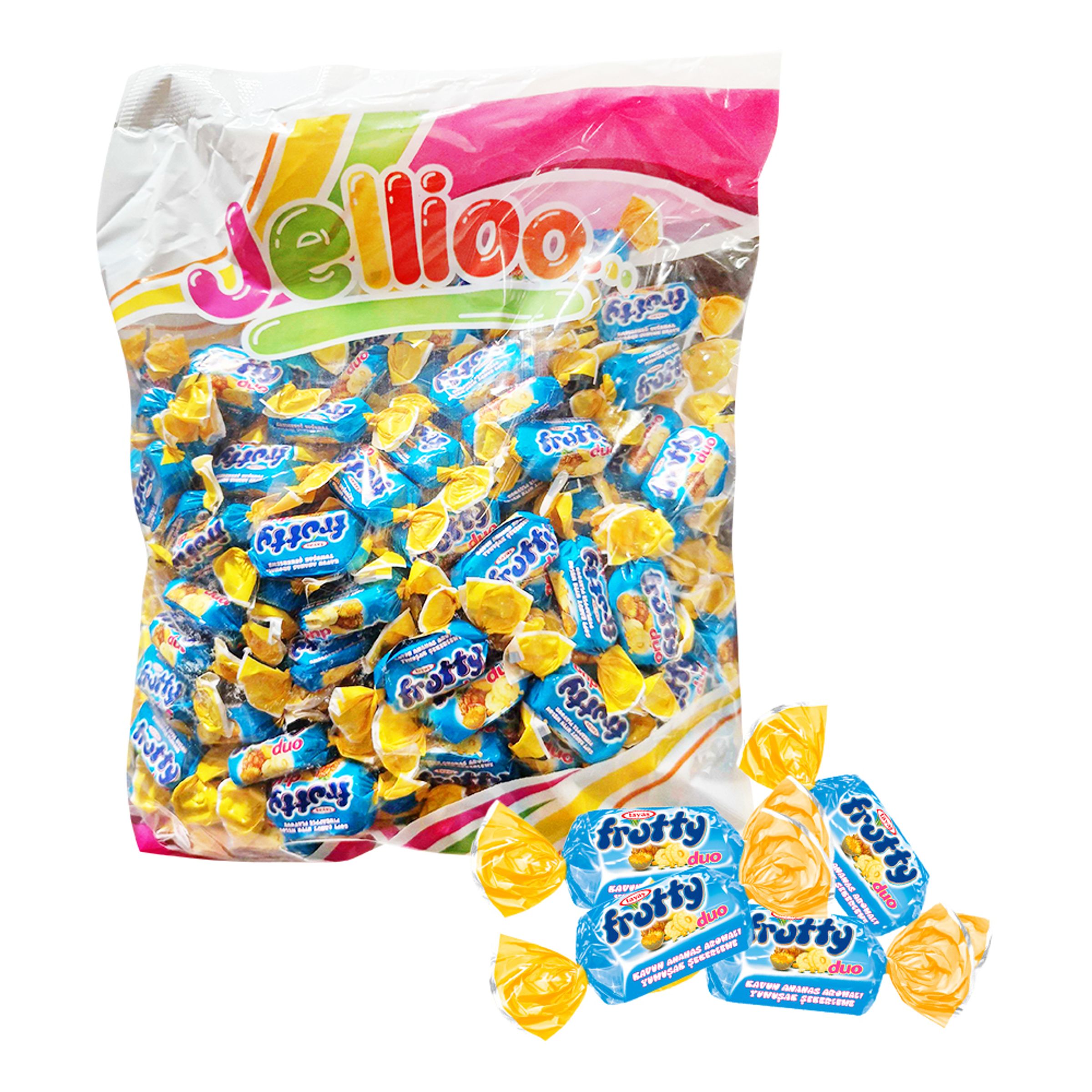 Frutty Duo Twist Melon/Ananas Økonomipakke - 1 kg