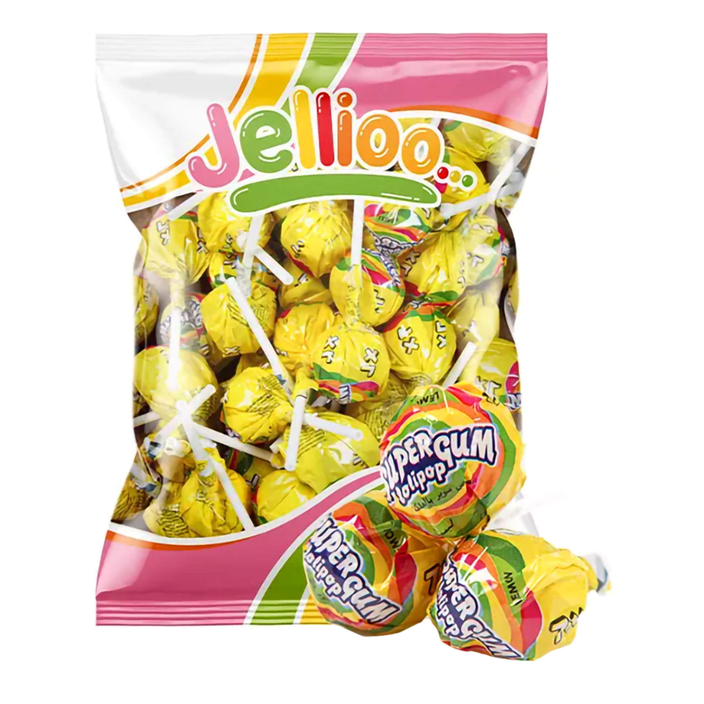 Super Gum Lollipop Lemon Økonomipakke - 53-pak