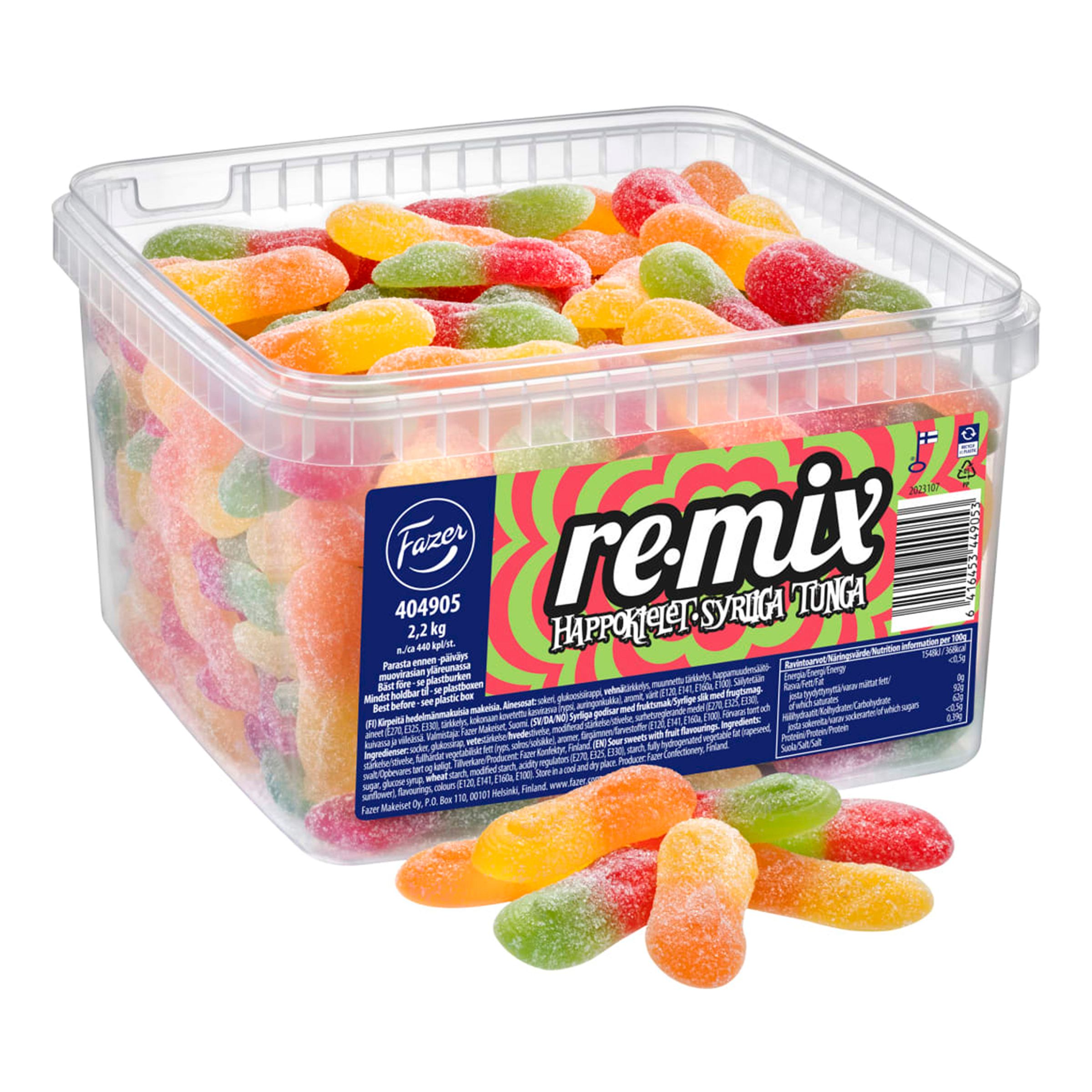 Fazer Remix Syrlige Tunger Økonomipakke - 2,2 kg