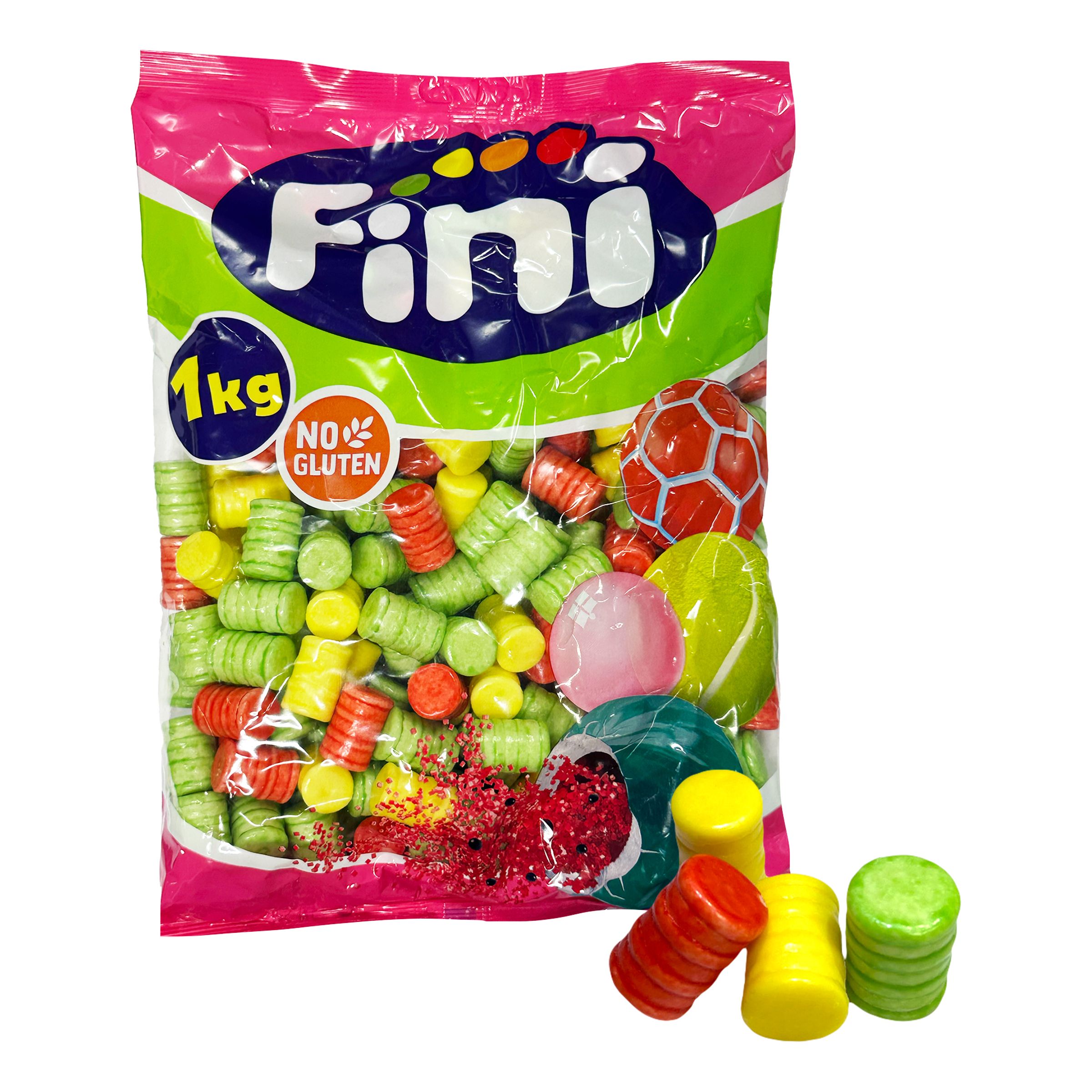 Fini Krudttønder Tyggegummi Økonomipakke - 1 kg