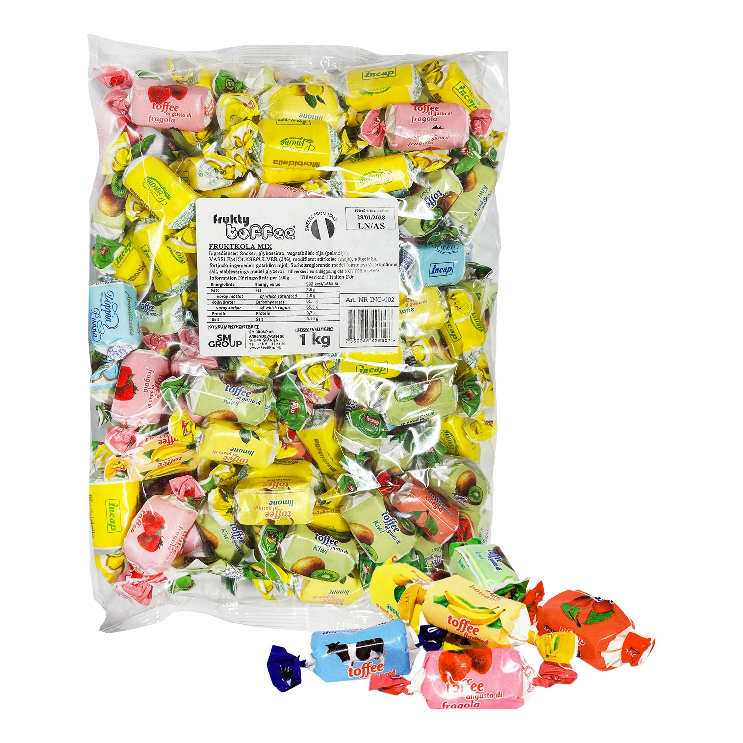 Frugtkaramel Økonomipakke - 1 kg