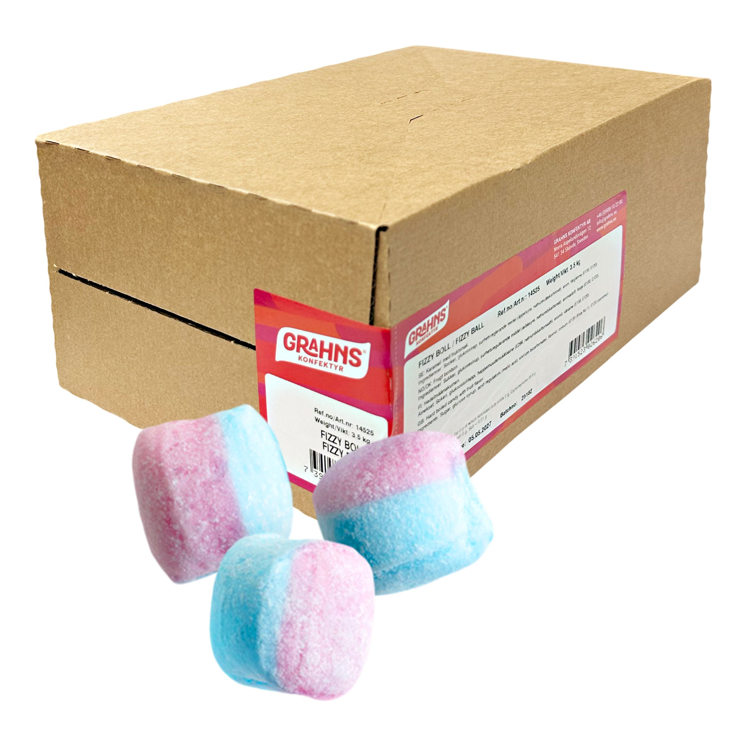 Fizzyboll Slik Økonomipakke - 3,5 kg